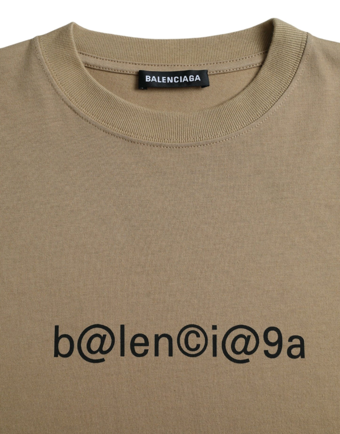 Balenciaga Brown Cotton Symbolic Jersey Vintage Crew Neck T-shirt