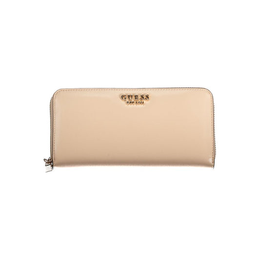 Guess Jeans Beige Polyethylene Wallet