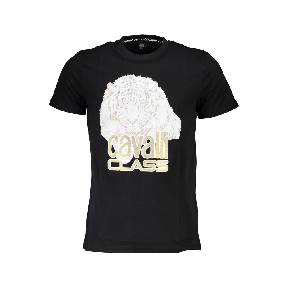 Cavalli Class Black Cotton T-Shirt