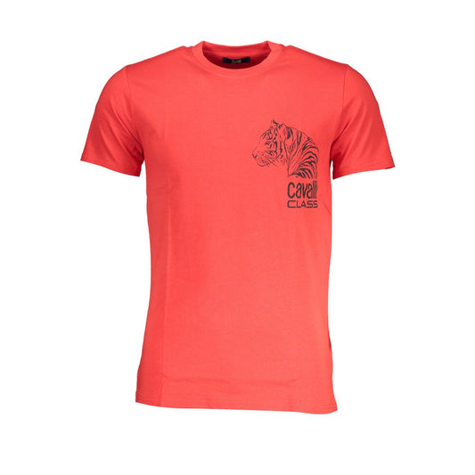 Cavalli Class Red Cotton T-Shirt