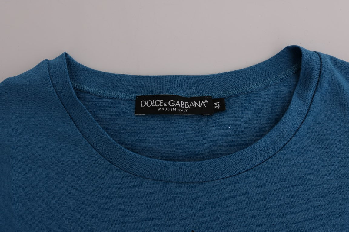 Dolce &amp; Gabbana Blue Cotton 2017 Motive T-Shirt