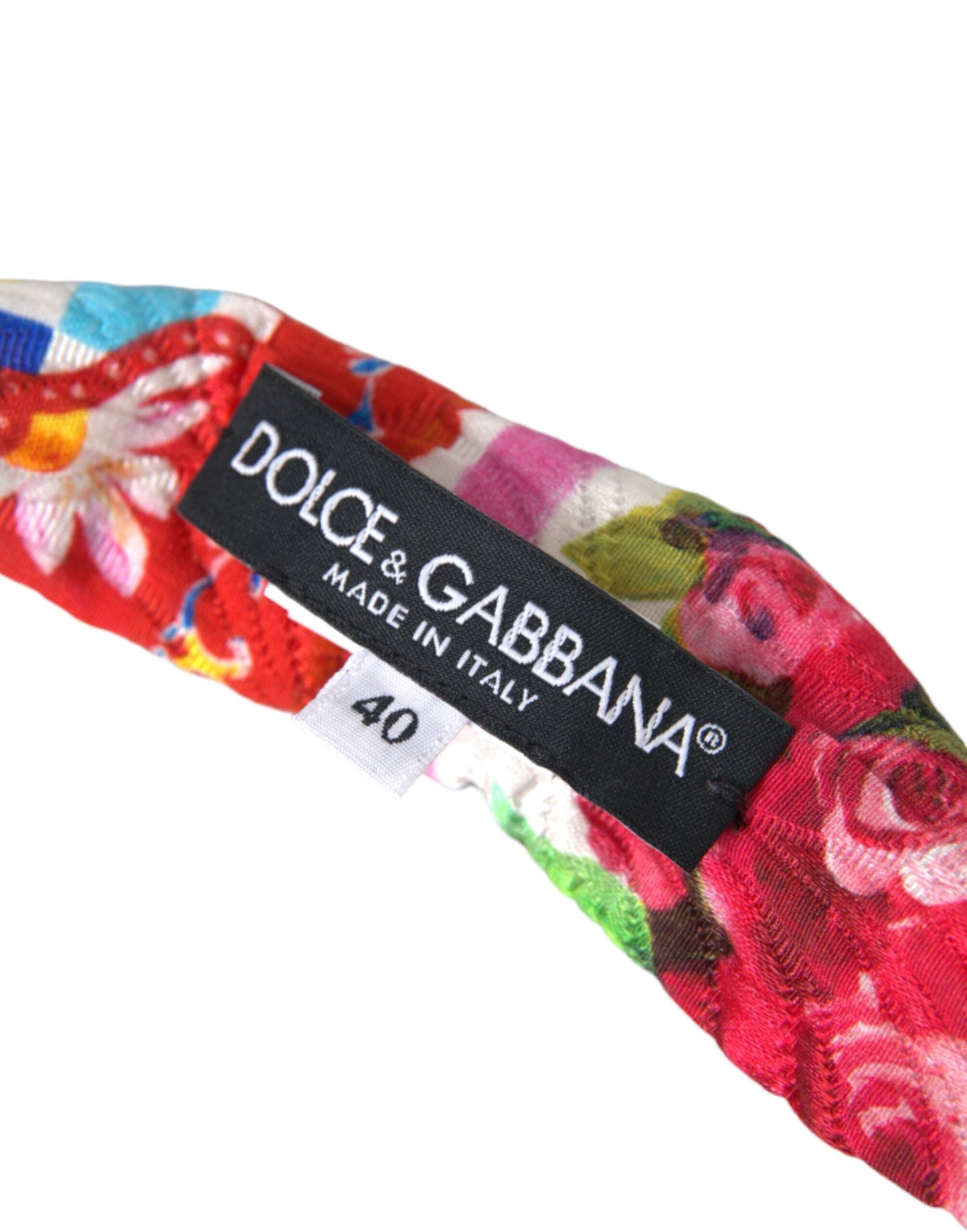 Dolce & Gabbana Multicolor Carretto Print Waist Belt