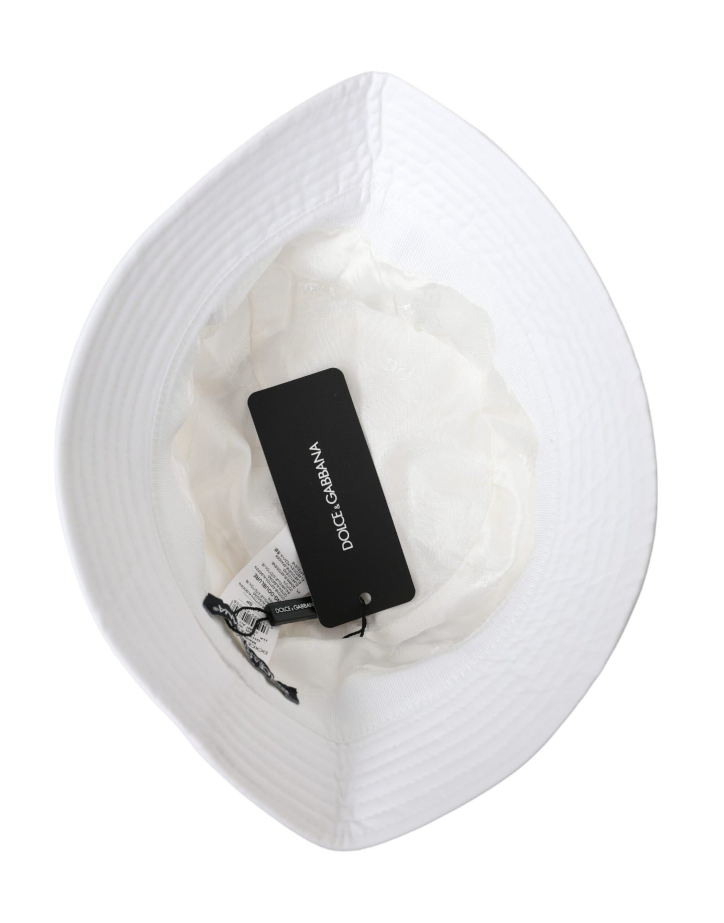 Dolce & Gabbana White Cotton Cap Bucket Capello Hat Men