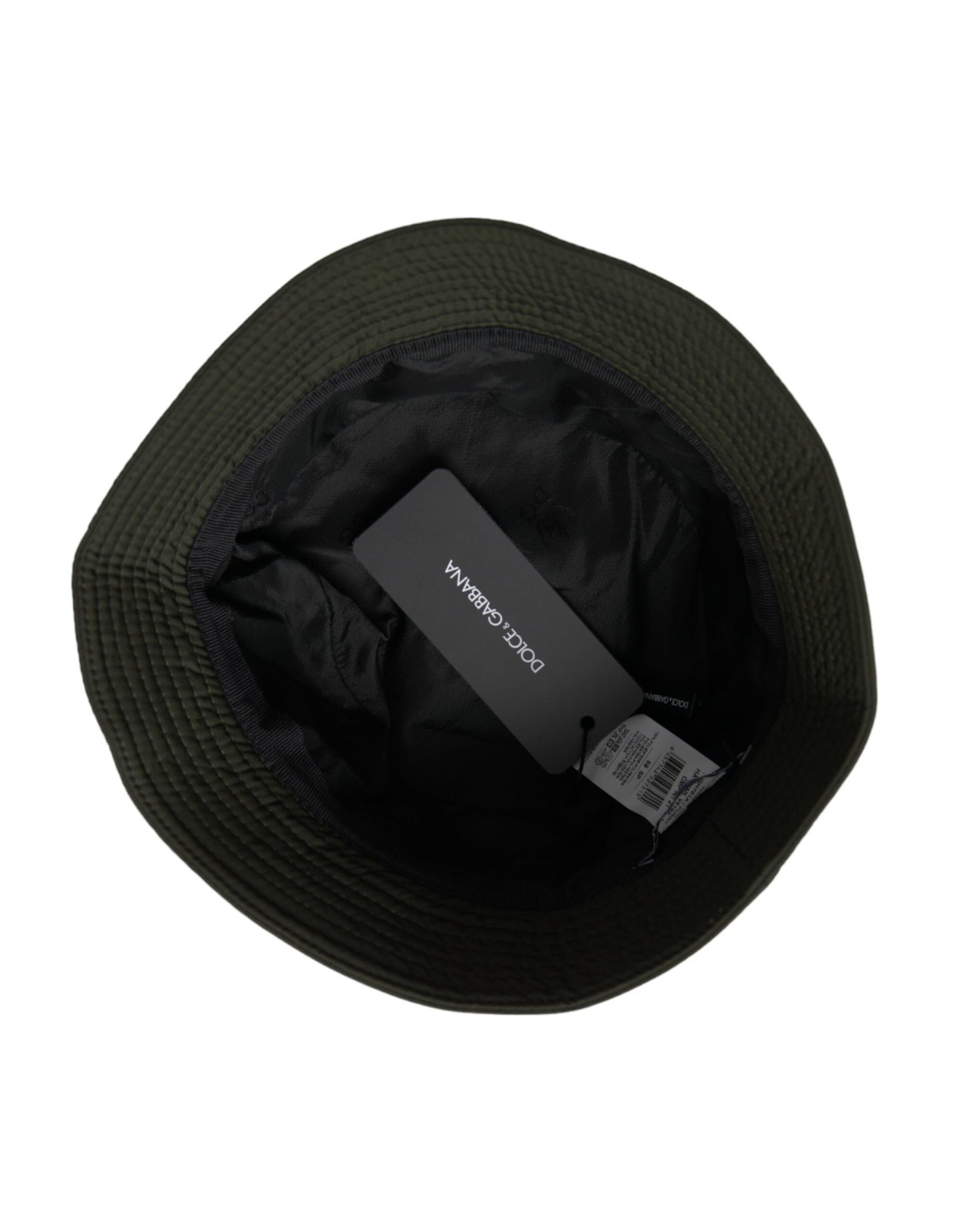 Dolce & Gabbana Army Green Polyester Cap Bucket Hat Men