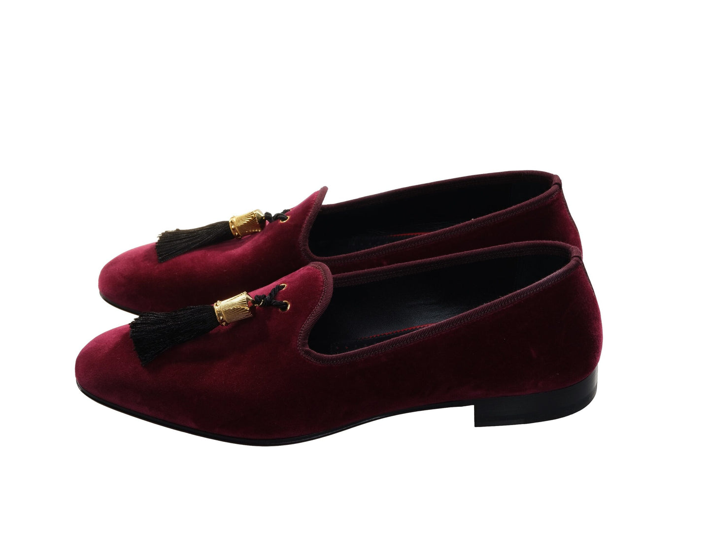 Christian Louboutin Stanboul Burgundy Velvet Flat Shoes