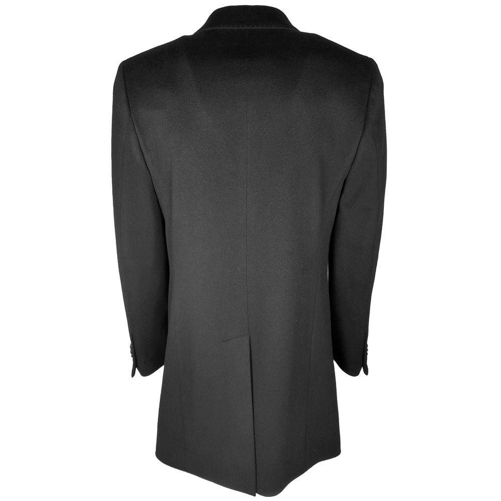 Made in Italy Black Wool Vergine Jacket