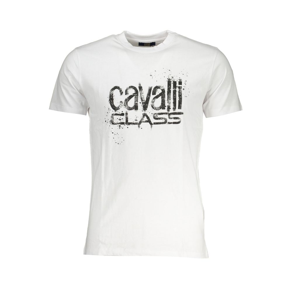 Cavalli Class White Cotton T-Shirt