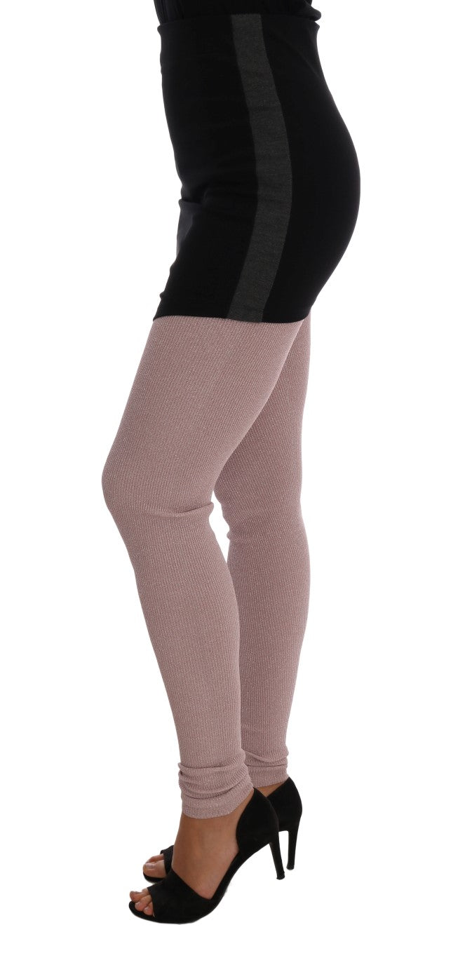 Dolce &amp; Gabbana Pink Stretch Waist Tights Stockings