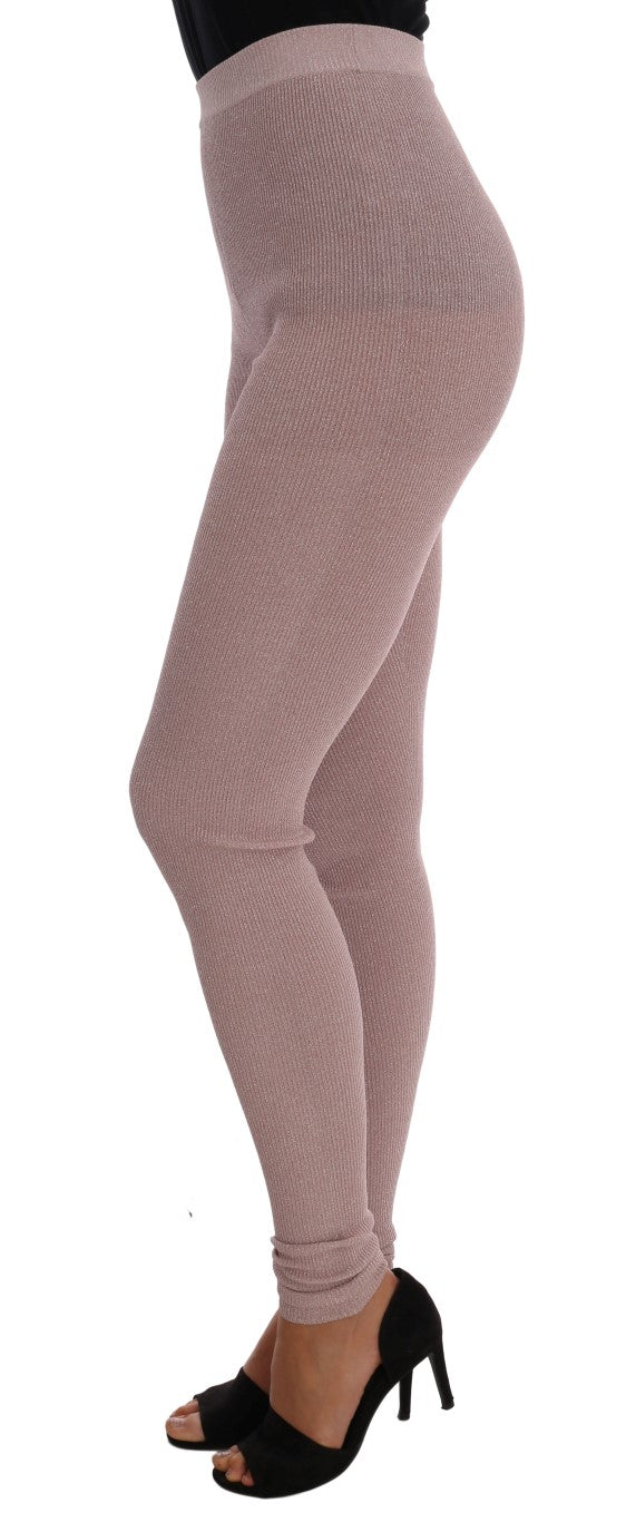 Dolce &amp; Gabbana Pink Stretch Waist Tights Stockings