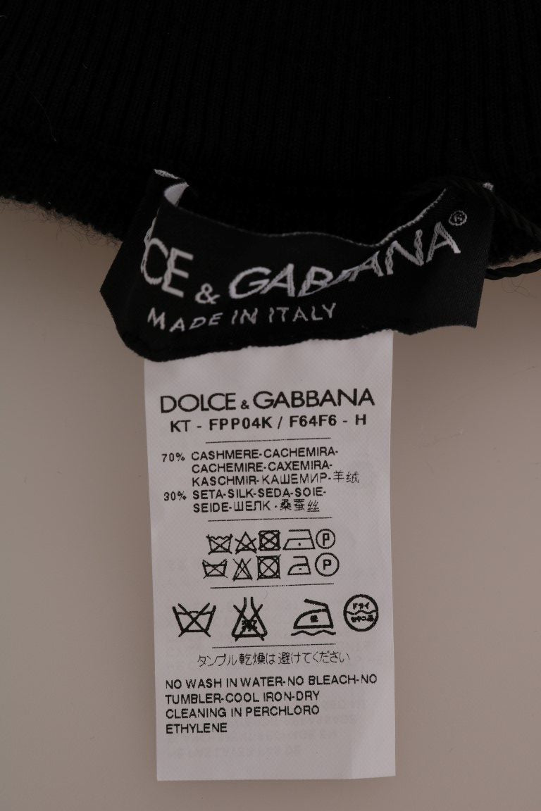 Dolce &amp; Gabbana Black Cashmere Silk Stretch Tights Stockings