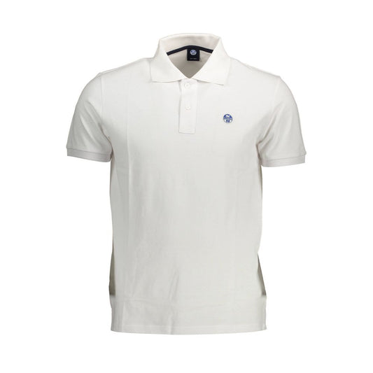 North Sails White Cotton Men Polo Shirt