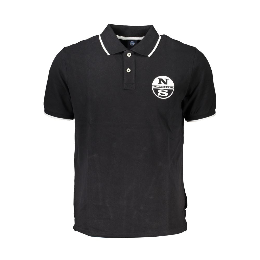 North Sails Black Cotton Polo Shirt