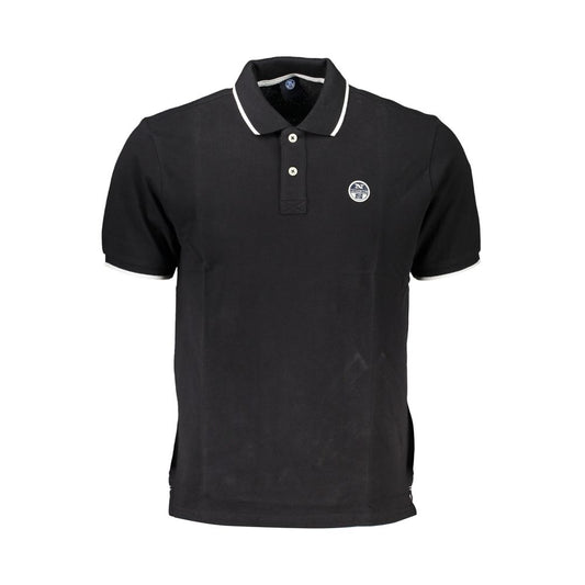 North Sails Black Cotton Polo Shirt