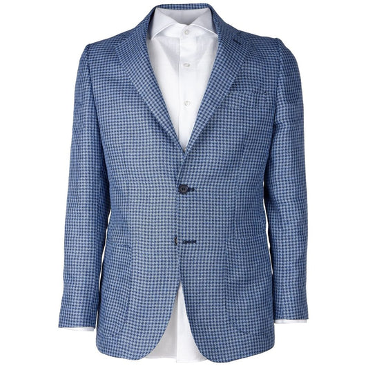 Made in Italy Blue Wool Vergine Blazer