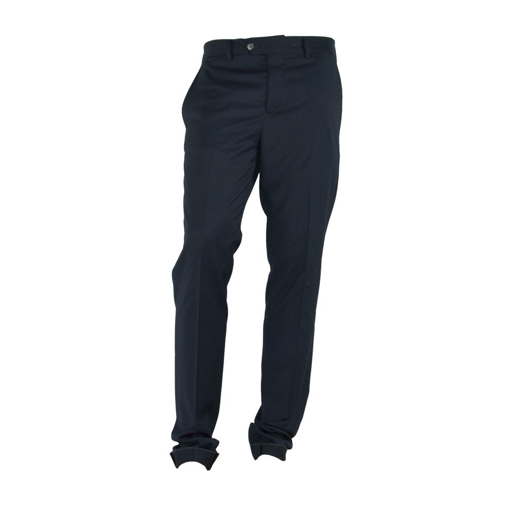 Hergestellt in Italien. Schwarze Jeans und Hose aus Polyester