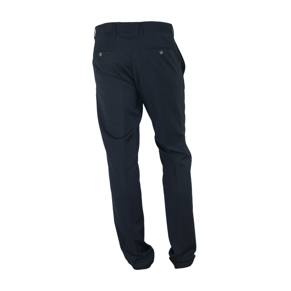 Hergestellt in Italien. Schwarze Jeans und Hose aus Polyester