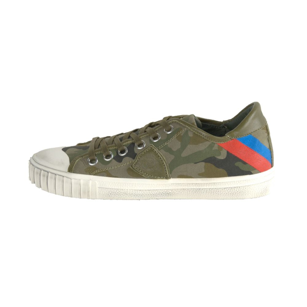 Philippe Modelong Green Leather Sneaker