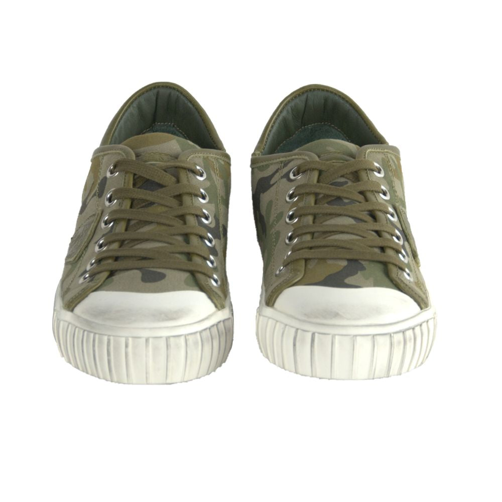 Philippe Modelong Green Leather Sneaker