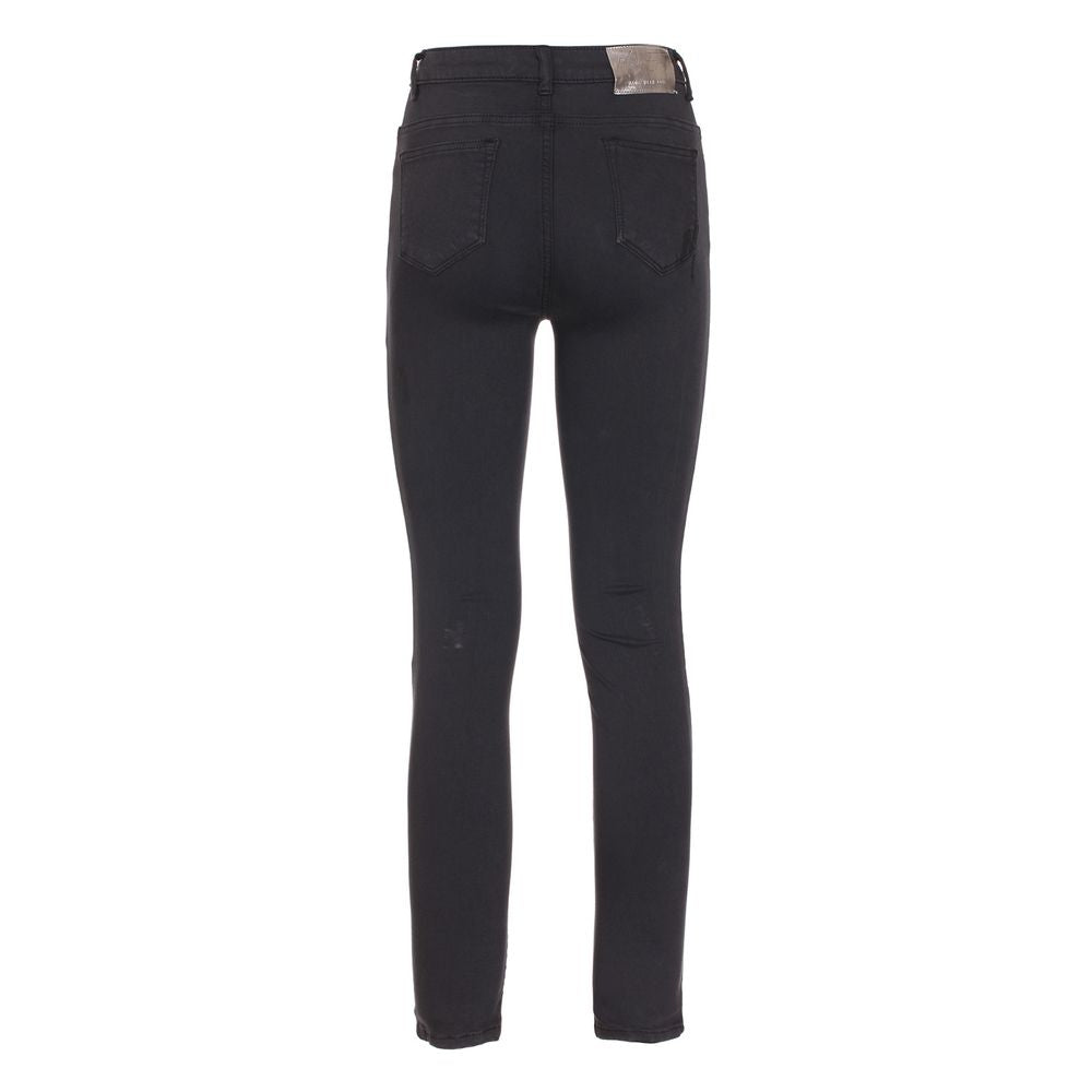 Maison Espin Black Cotton Jeans at Pant