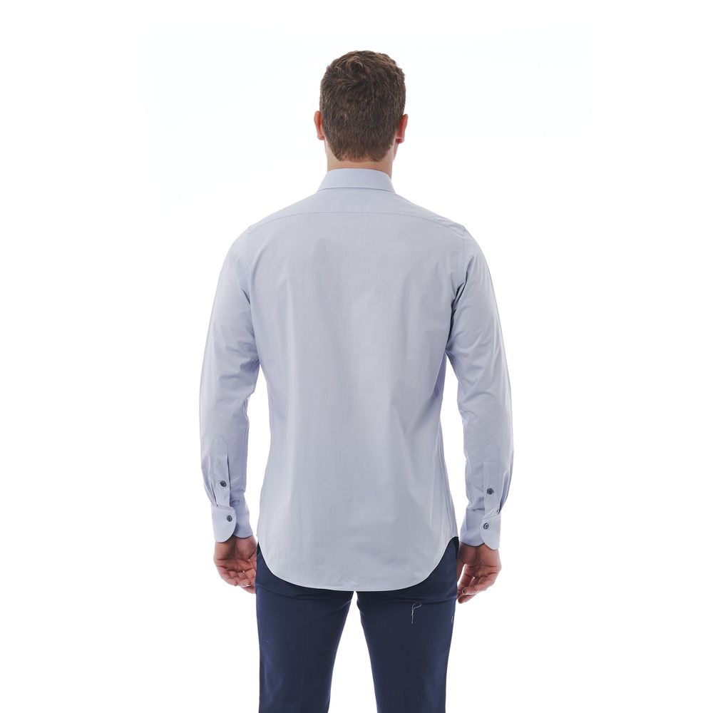 Bagutta Elegant Grey Italian Collar Shirt - Regular Fit