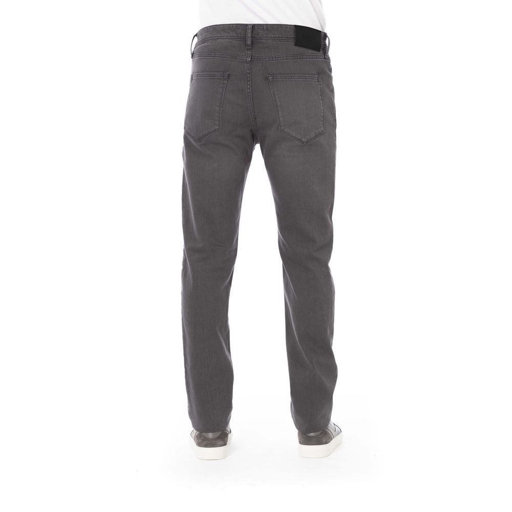 Baldinini Trend Elegante graue Baumwoll-Stretch-Jeans für Herren