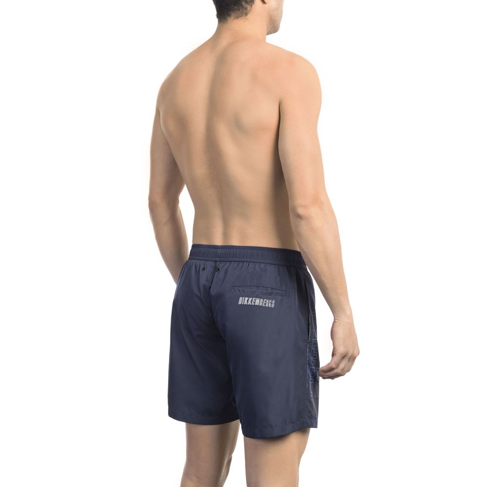 Bikkembergs Degradé Print Herren-Badeshorts – Blau