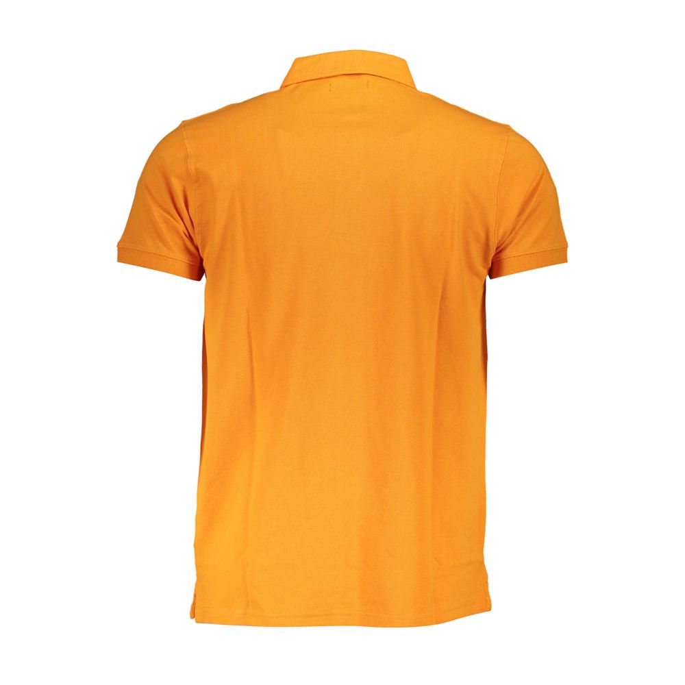 Cavalli Class Orange Cotton Polo Shirt