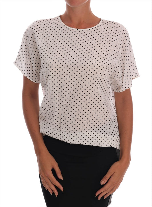 Dolce & Gabbana Chic Polka Dot Silk Blouse