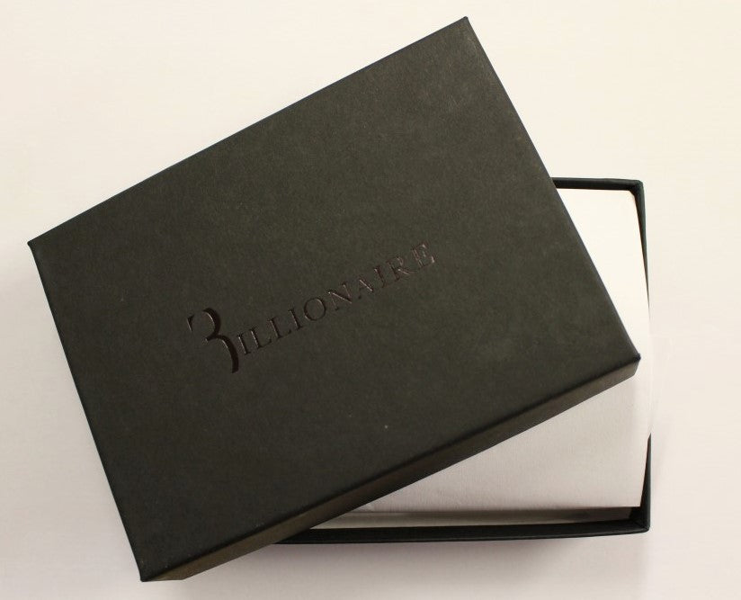 Billionaire Italian Couture Bifold-Geldbörse aus braunem Leder