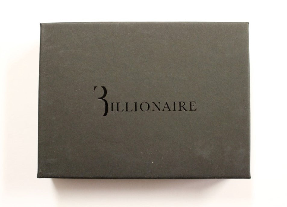 Billionaire Italian Couture Bifold-Geldbörse aus braunem Leder