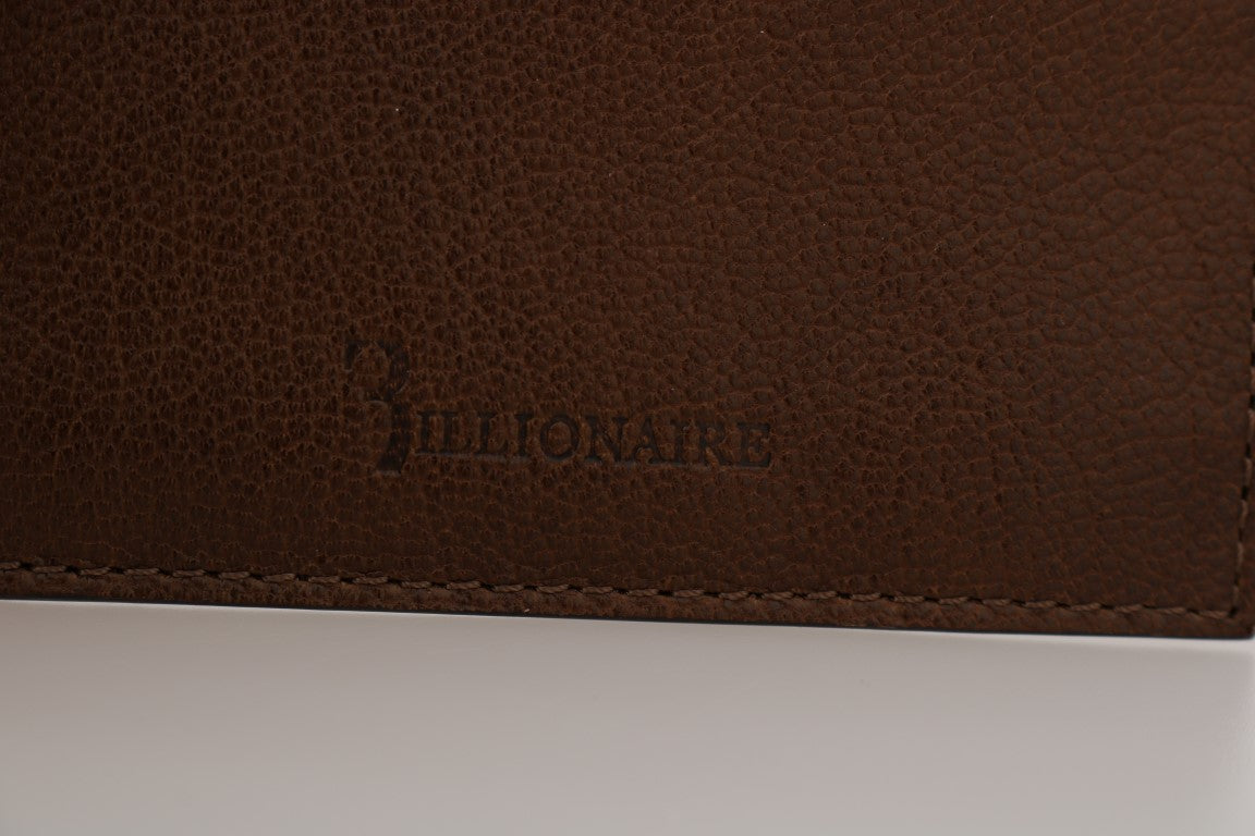 Bilyonaryo na Italian Couture Brown Leather Cardholder Wallet