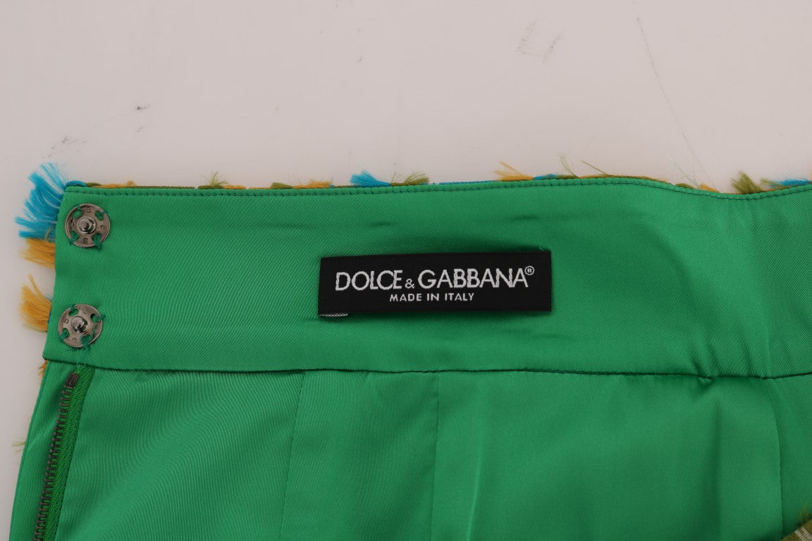 Mehrfarbiger gerader Bleistiftrock aus Jacquard von Dolce &amp; Gabbana