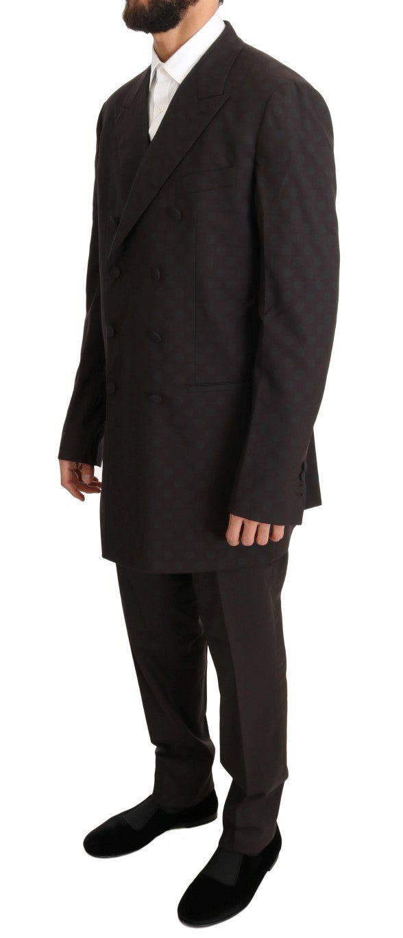 Dolce &amp; Gabbana Bordeaux Wool Stretch Long 3 Piece Suit