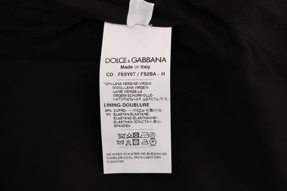 Dolce &amp; Gabbana Grau gepunktetes Etuikleid aus Wolle