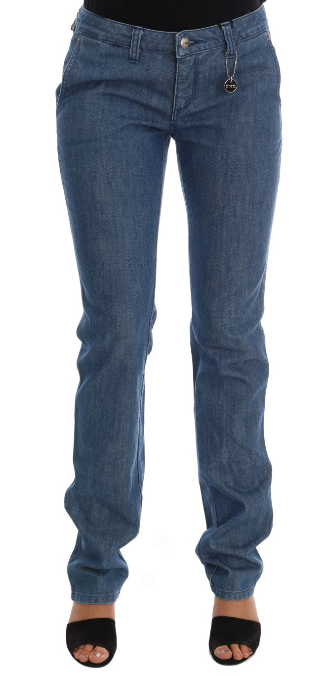 Slim-Jeans aus blau gewaschener Baumwolle von Costume National