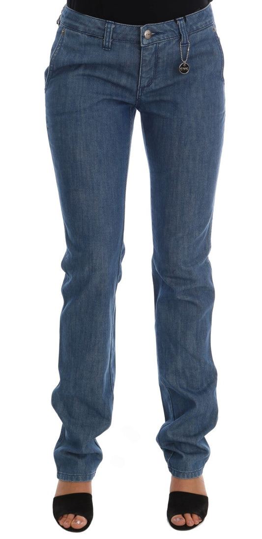 Slim-Jeans aus blau gewaschener Baumwolle von Costume National