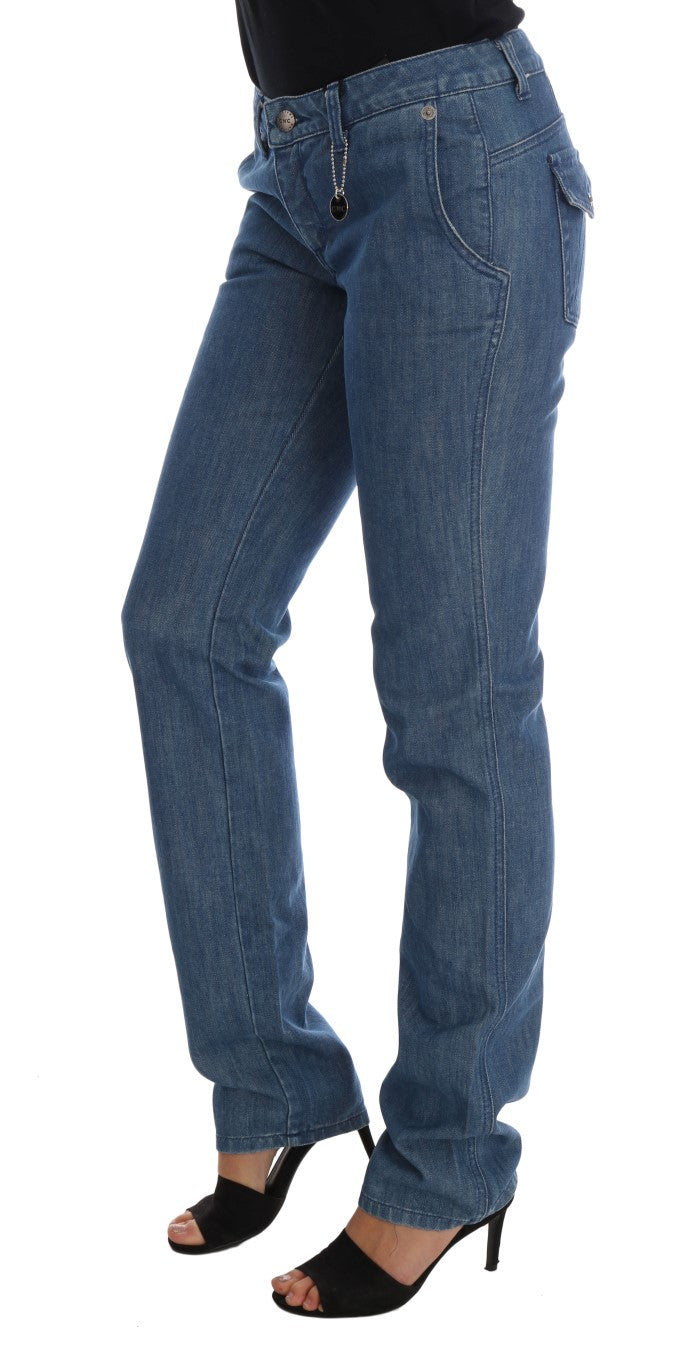 Slim-Jeans aus blau gewaschener Baumwolle von Costume National