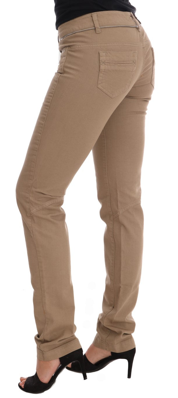 Beige Baumwoll-Stretch-Slim-Fit-Jeans von Costume National