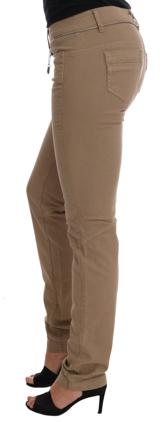 Beige Baumwoll-Stretch-Slim-Fit-Jeans von Costume National