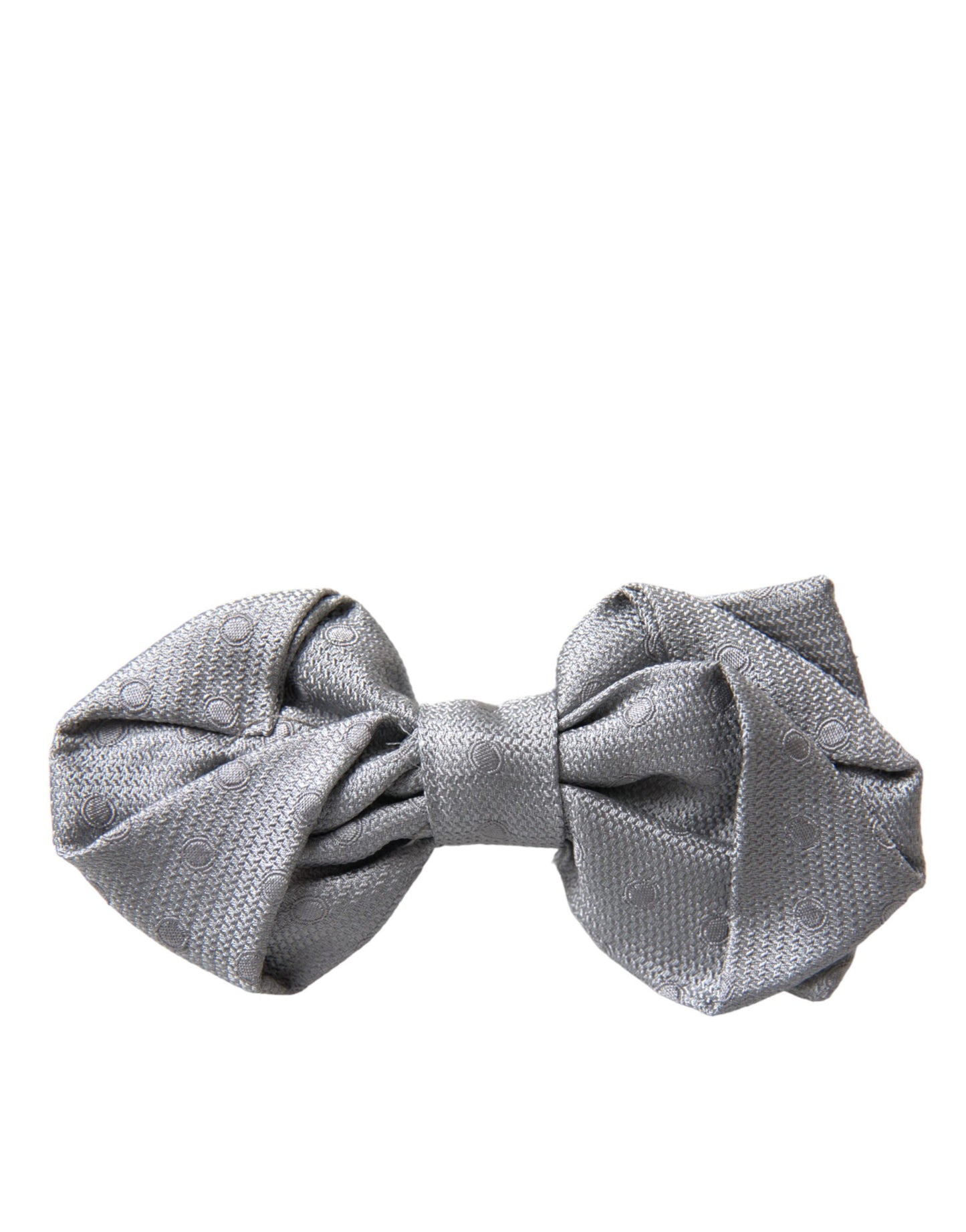 Dolce & Gabbana Gray Silk Adjustable Neck Men Bow Tie