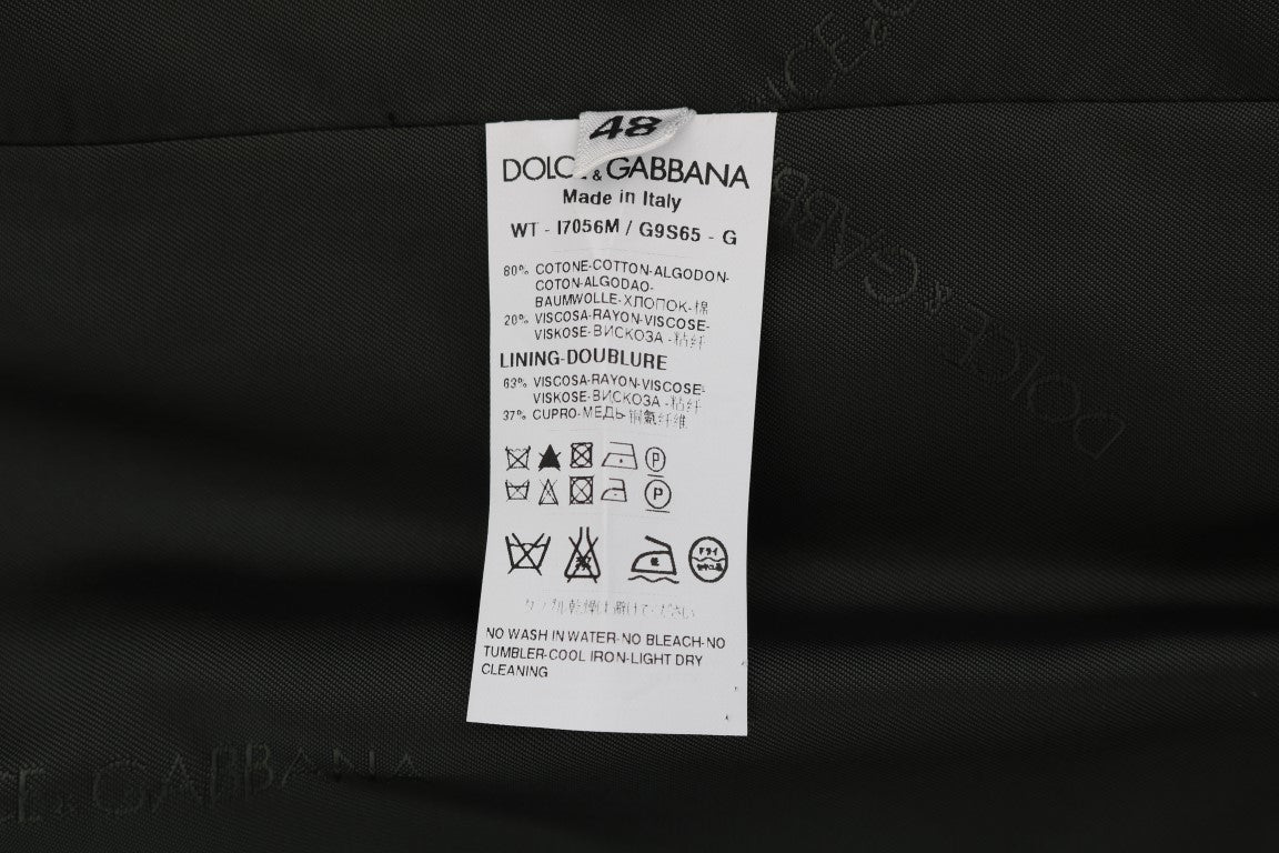 Dolce &amp; Gabbana Schwarze gestreifte Weste aus STAFF-Baumwolle