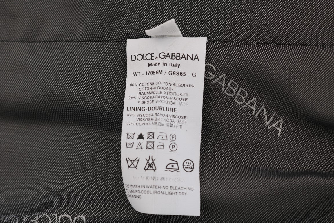 Dolce &amp; Gabbana Grey STAFF Cotton Striped Vest