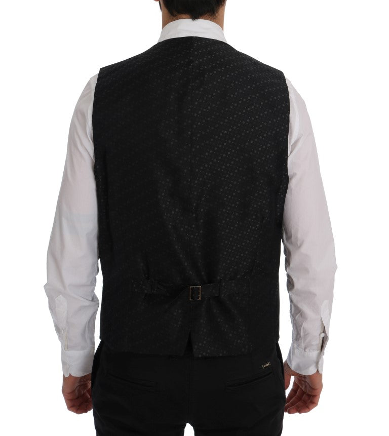 Dolce &amp; Gabbana Grey STAFF Cotton Striped Vest