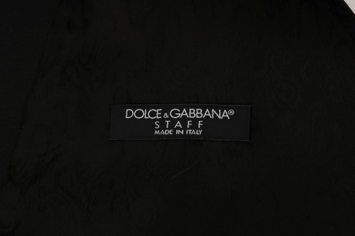 Dolce &amp; Gabbana Schwarze STAFF-Baumwollweste