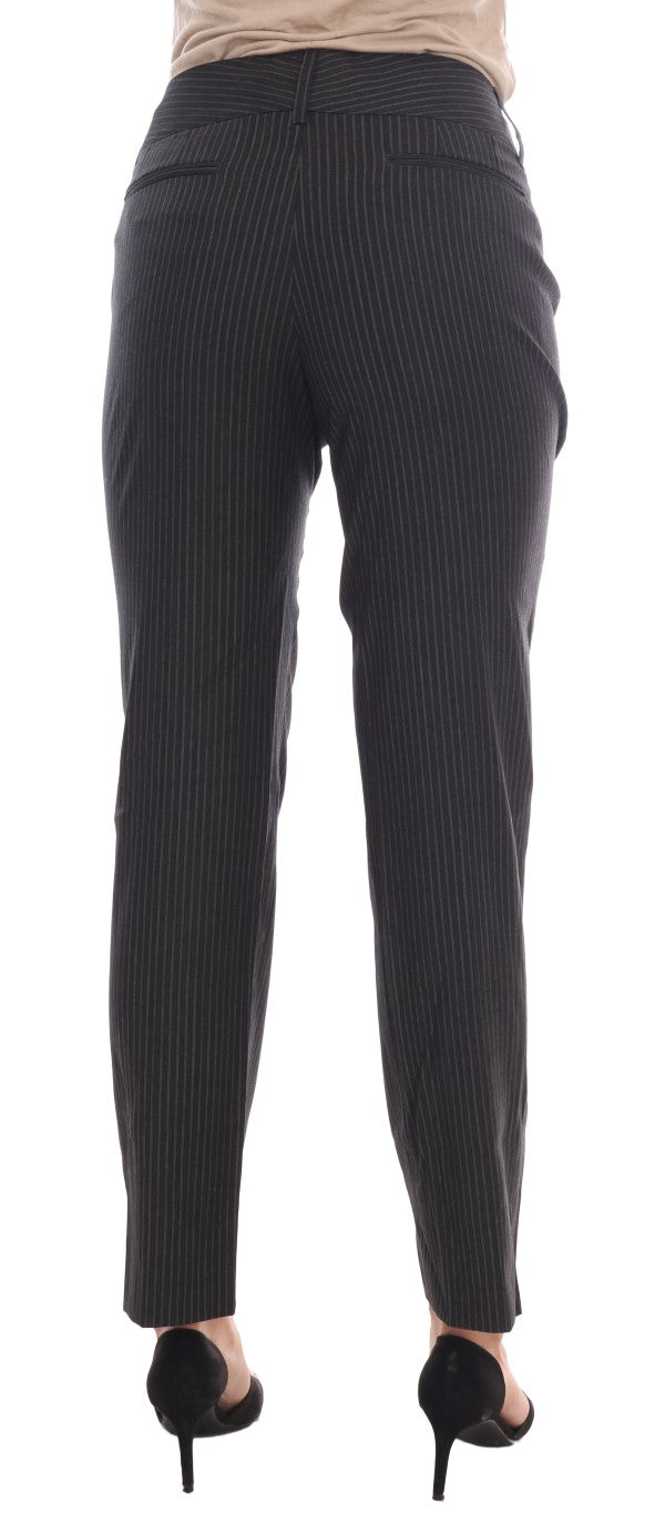 Dolce & Gabbana Elegant Slim Fit Striped Dress Pants