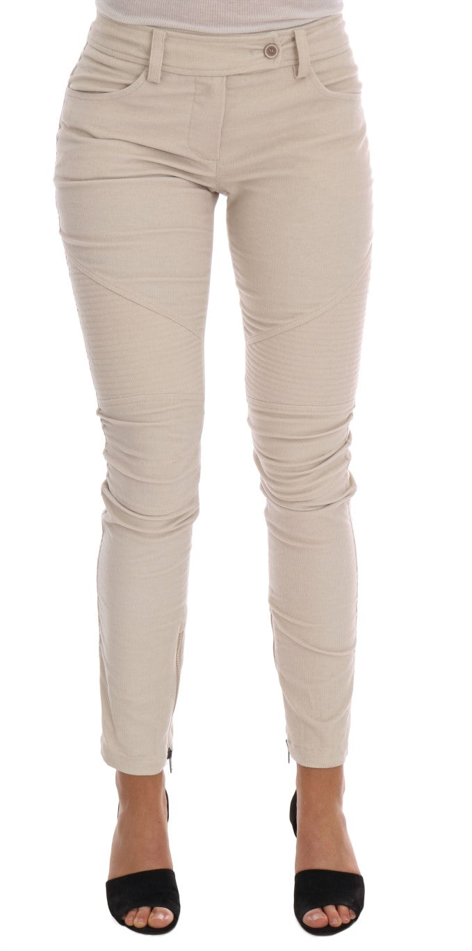 Ermanno Scervino Beige Slim Jeans Cord Skinny Hose