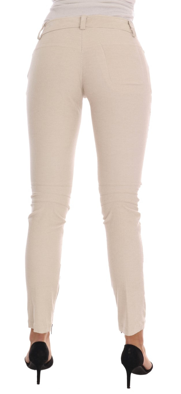 Ermanno Scervino Beige Slim Jeans Cord Skinny Hose