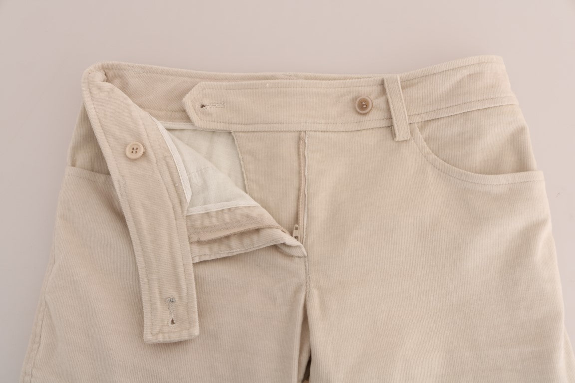 Ermanno Scervino Beige Slim Jeans Cord Skinny Hose