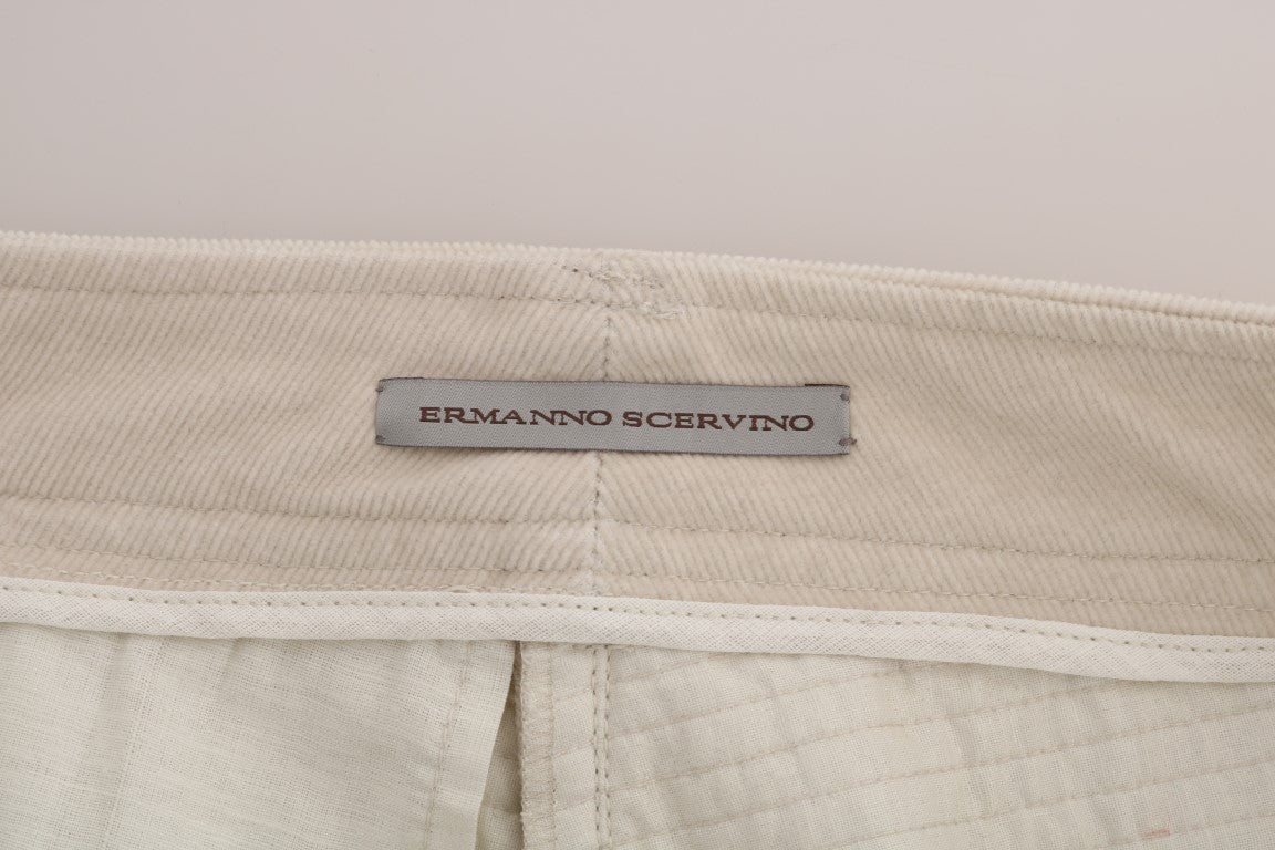 Ermanno Scervino Beige Slim Jeans Cord Skinny Hose