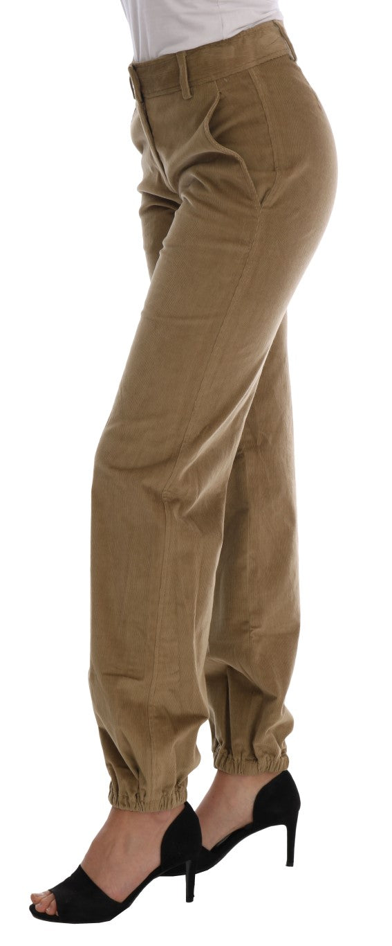 Ermanno Scervino Beige Baumwoll-Cordhose